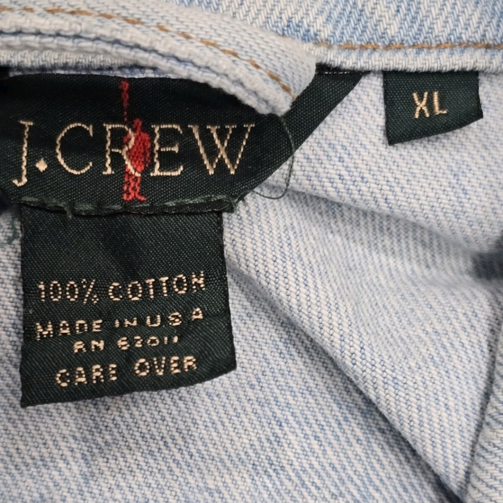 J. CREW Men's Denim Casual Button Up Jean Jacket Size XL - Picture 7 of 9